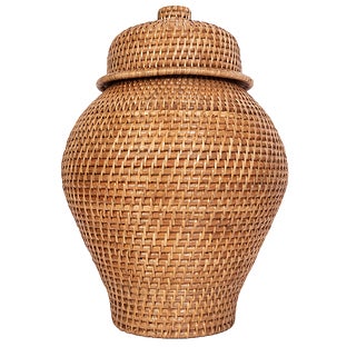 Artifacts Trading Company Saboga Home Ginger Jar - White wash